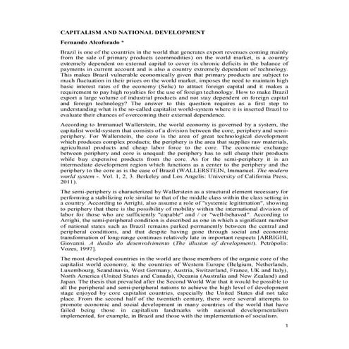 Capitalism and national development