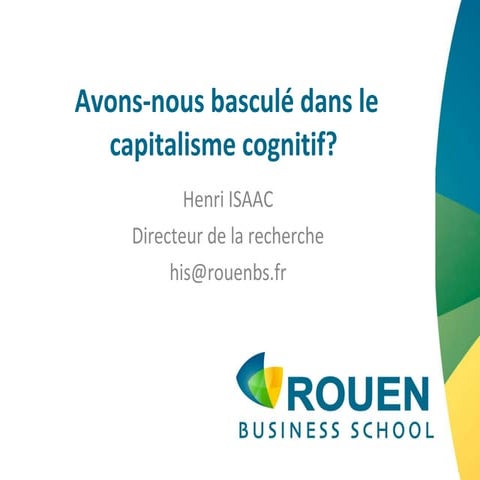 Capitalism Cognitif, entreprise 2.0 et management