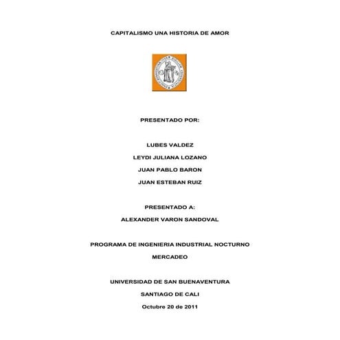 Capitalismo una historia de amor