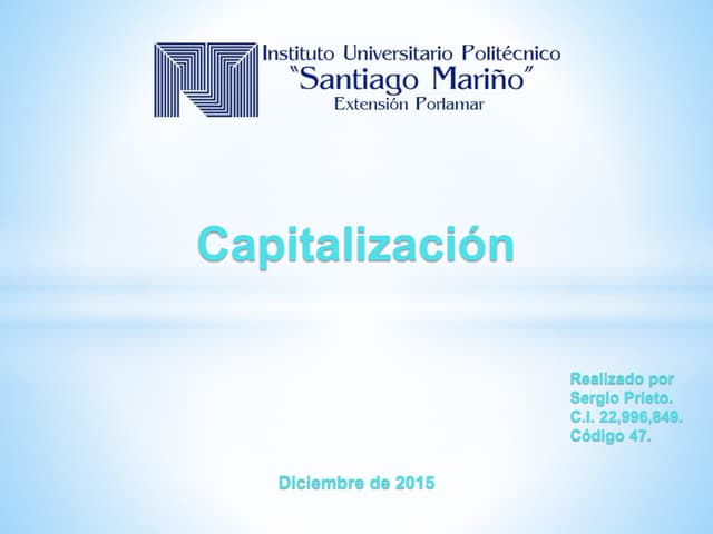 Capitalización