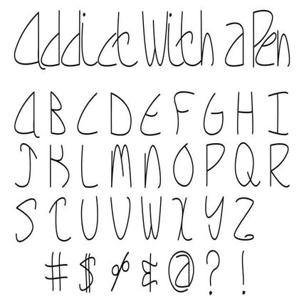 White: Addict With a Pen Typeface (Capital Letters) | PDF