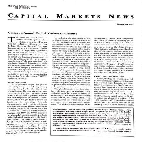 Capital market news dec1999