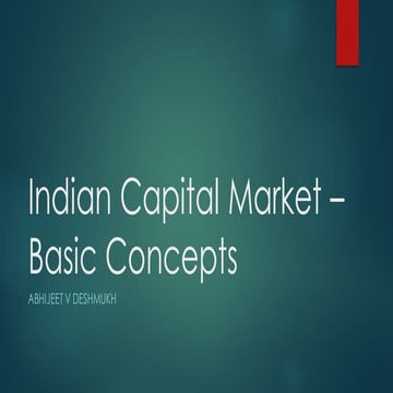 Indian Capital Markets Basic