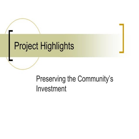 Capital Project Presentation 3/14/2012