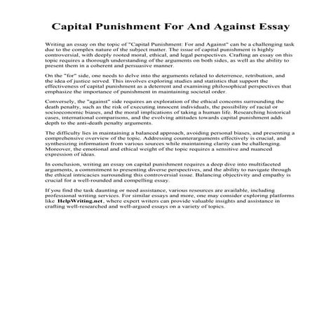 Capital Punishment For And Against Essay.pdf