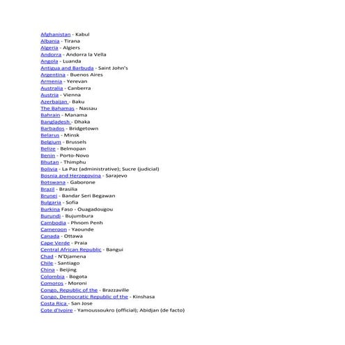 Capitals | PDF