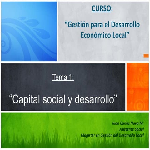 Capital social y desarrollo | PPT