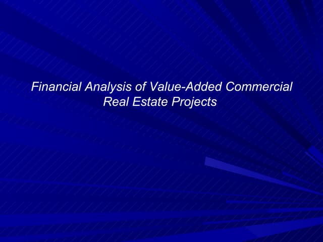 Commercial Real Estate Financial An...