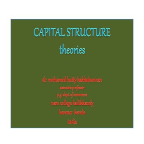 Capital structure 1