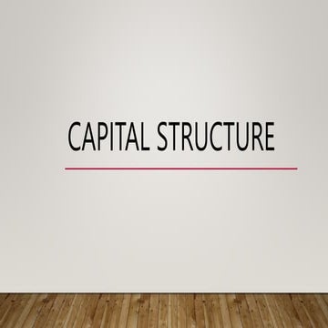 Capital Structure INTRO NI and NOI    .pptx