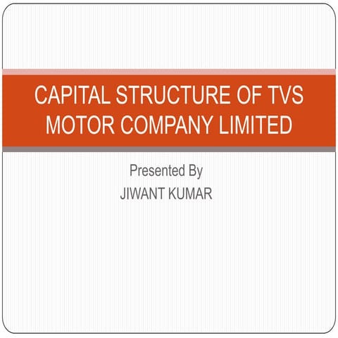 Capital Structure Of Tvs Motor Company Limited