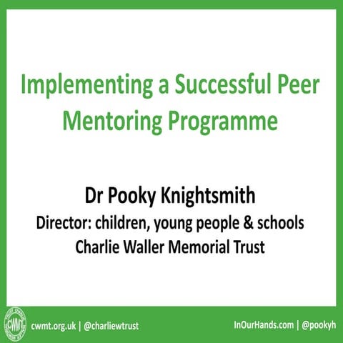 Capita Mental Health in Schools Conference - Peer Mentoring