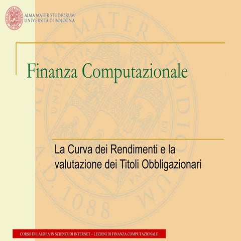 Capitolo 4   titoli obbligazionari