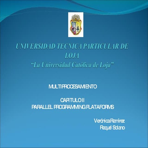 Parallel Programming Plataforms