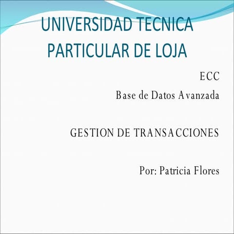 Gestion de transacciones