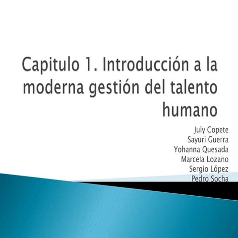 Introducción a la moderna gestión de talento humano | PDF
