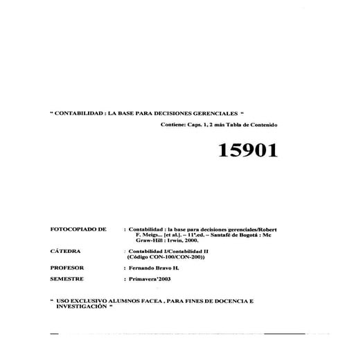La contabilidad en la Toma de decisiones | PDF