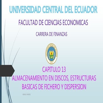 Capítulo 13 (Almacenamiento en discos, estructuras basicas de fichero y dispe...