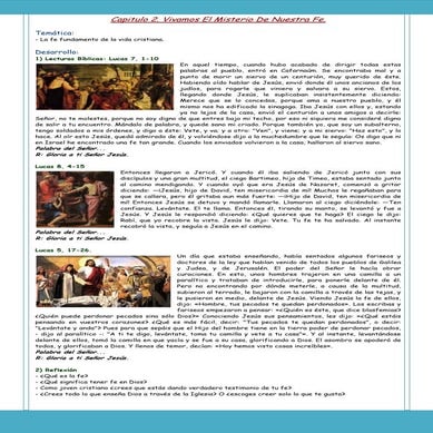 Capitulo 2. vivamos el misterio de nuestra fe