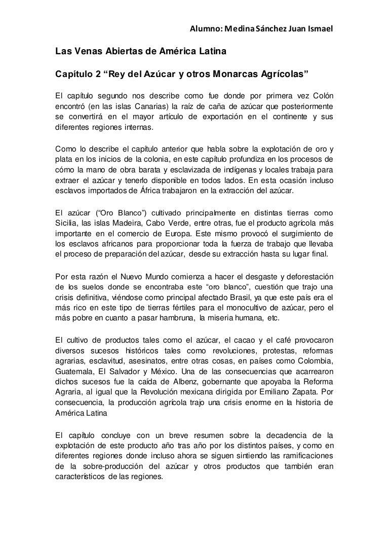 Capitulo 2 Las Venas Abiertas De America Latina