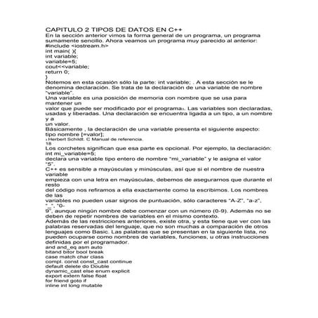 Capitulo 2 tipos de datos en c
