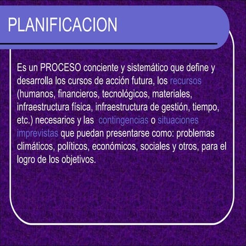 Planificacion