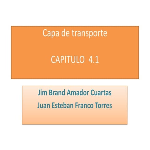 Protocolo de transporte Capitulo 4.1