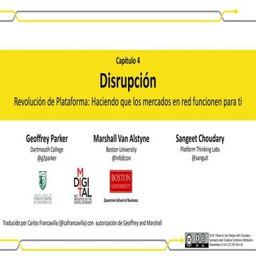 Revolución de las Plataformas - Capítulo 4 - Disrupción