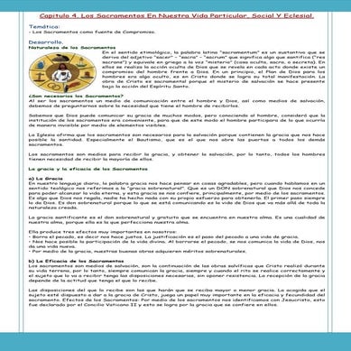 Capitulo 4. los sacramentos en nuestra vida particular, social y eclesial