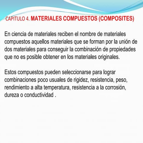Capitulo 4. materiales compuestos