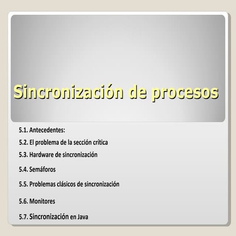 SICRONIZACION DE PROCESOS