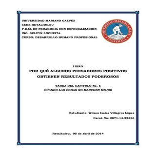 tarea del Capitulo 5 libro pensador...