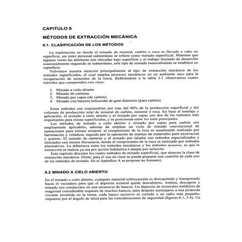 Método de extracción Mecánica