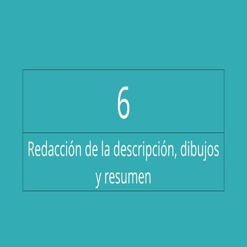 CAPITULO 6 REDACCION DE DESCRIPCION, DIBUJOS, Y RESUMEN, DE MI CURSO DE REDAC...