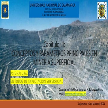 Capitulo iii conceptos y parametros principales en mineria superficial