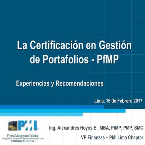 Presentación PMI | PPTX