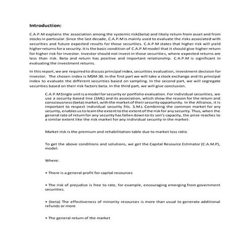 Capm | PDF