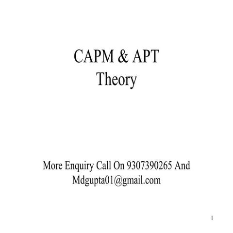 Capm   e 2093 - april 2005