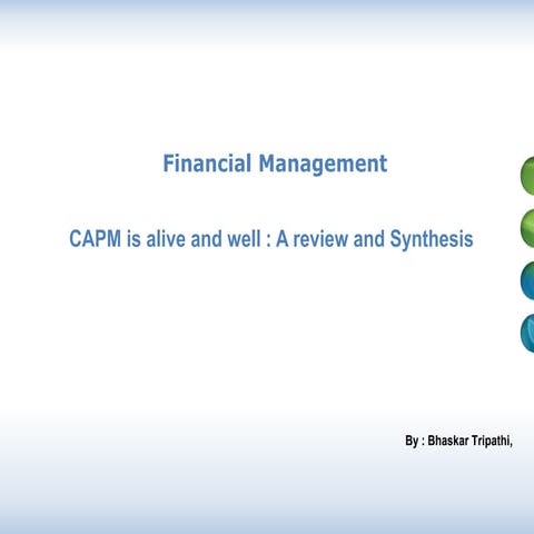 Capm theory   portfolio management