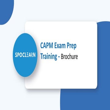CAPM Certification Training in Hyderabad | SPOCLEARN