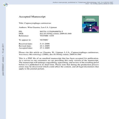 Capnocytophaga canimorsus 