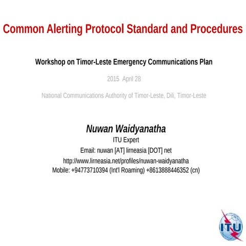 Common Alerting Protocol Overview | PPT