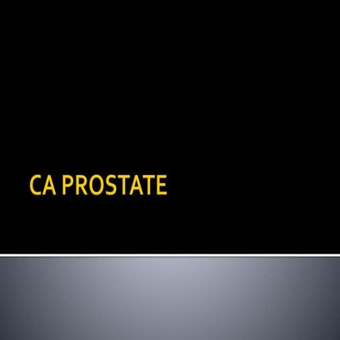 Carcinoma of the prostate