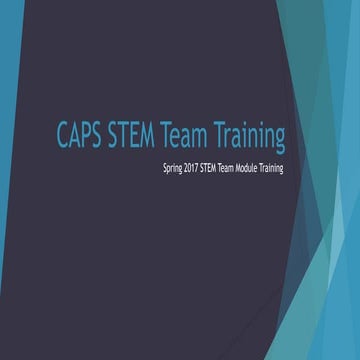 CAPS STEM Team Training Module Spring 17 part 1