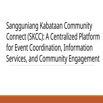 Sangguniang kabataan skcc profiling system | PPTX