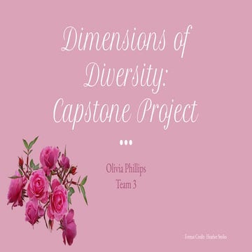 Dimensions of Diversity Capstone Example 1 | PPTX
