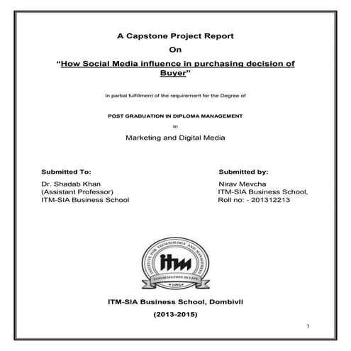 How Social Media influence in purchasing decision of Buyer