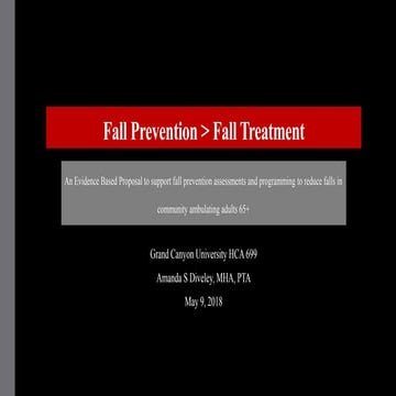 Capstone EBP fall prevention programming | PPTX