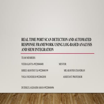Real-Time Port Scan Detection and Automated Response Framework with ...
