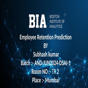 Employee Retention Prediction: Enhancing Workforce Stability